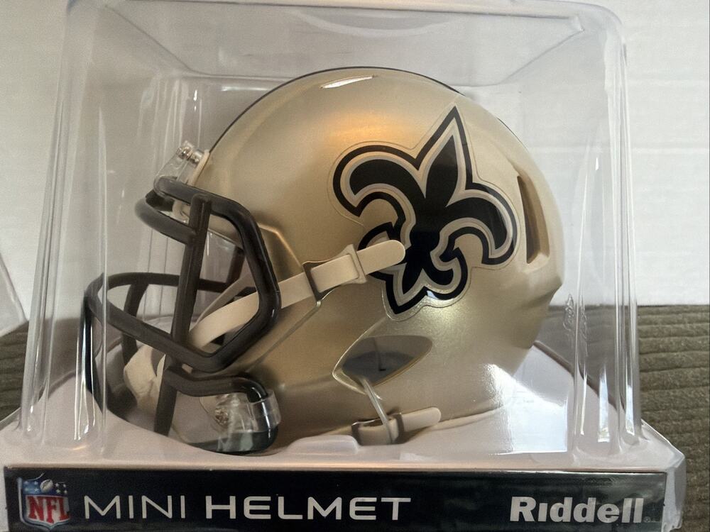 New Orleans Saints Speed Mini Helmet Riddell NFL Licensed Brand New!